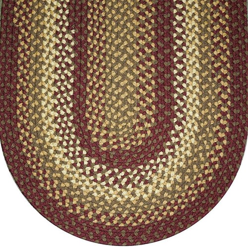 Burgundy basket weave braided - ,