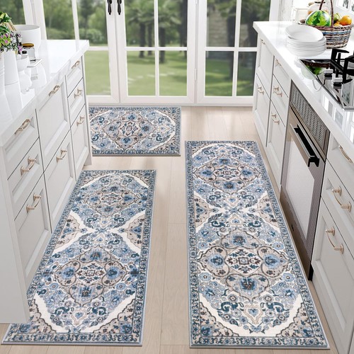 Hebe boho kitchen rugs set - kitchen, of