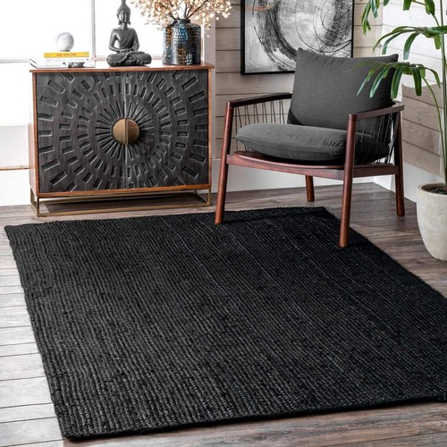 Rug braided rectangle carpet - rug,