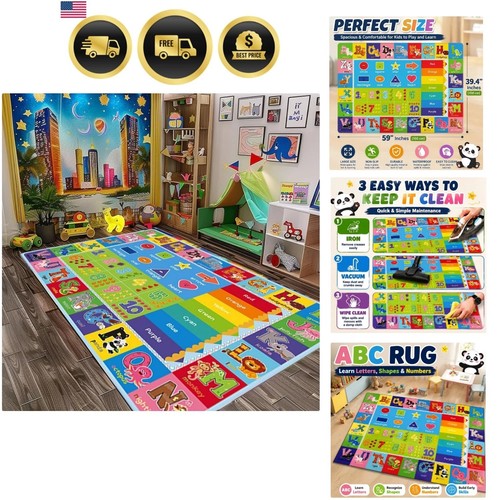 Abc kids play rug non - abc,