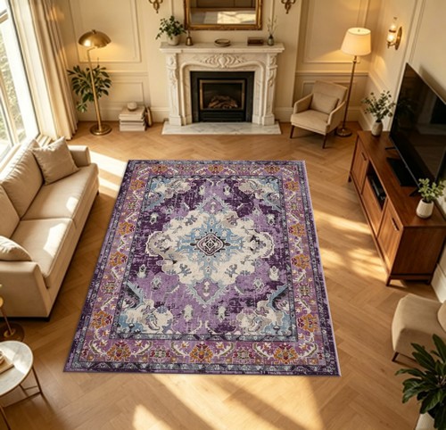 Purple vintage medallion - purple,