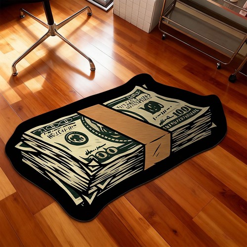 100 dollar bill - money, rug