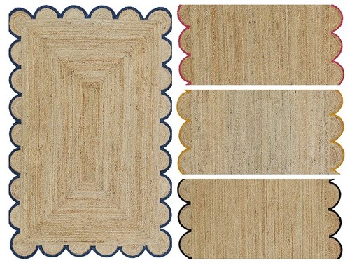 Rug latest design scallop jute - rug,